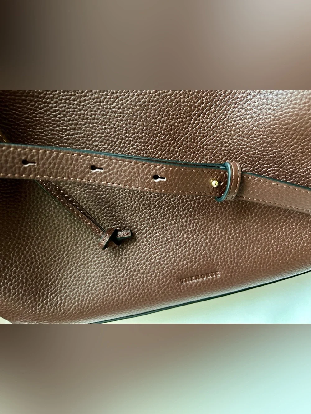 The Horse “Lou” Brown Pebbled Leather Hobo Bag